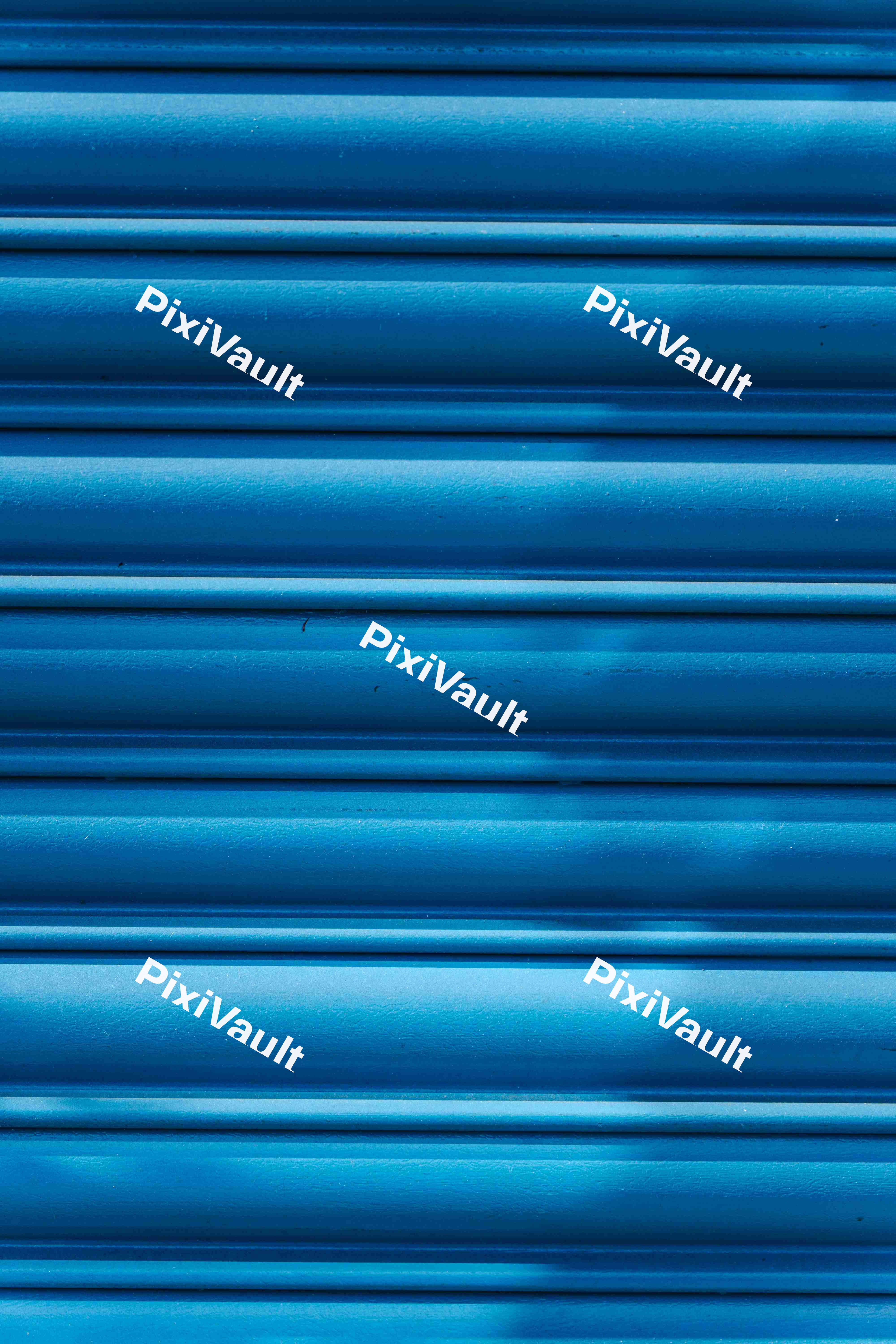 Blue Metal Garage Door